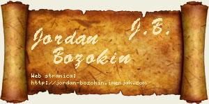 Jordan Bozokin vizit kartica
